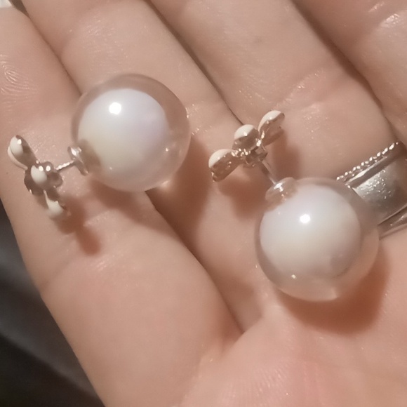 Ball back earrings reversible 3 pair. - Picture 8 of 12